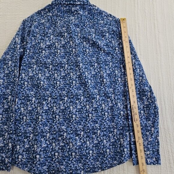 Blue Floral Shirt Men's L Slim Fit Long Sleeve Button-Down NEW Goodfellow NWT - Picture 12 of 15